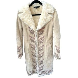 vintage // penny lane almost famous suede faux fur